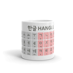 Hangul - Korean Alphabet - Pink